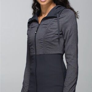 Lululemon Black and Gray Zip-Up Hoodie